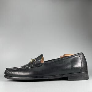 Cole Haan Pinch Men’s 9 W Black Leather Slip On Lincoln Bit Loafers Dress Shoes